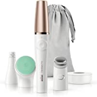 Los mejores  - Braun FaceSpa Pro 913 - Depiladora facial con 3 accesorios- blanco-bronce